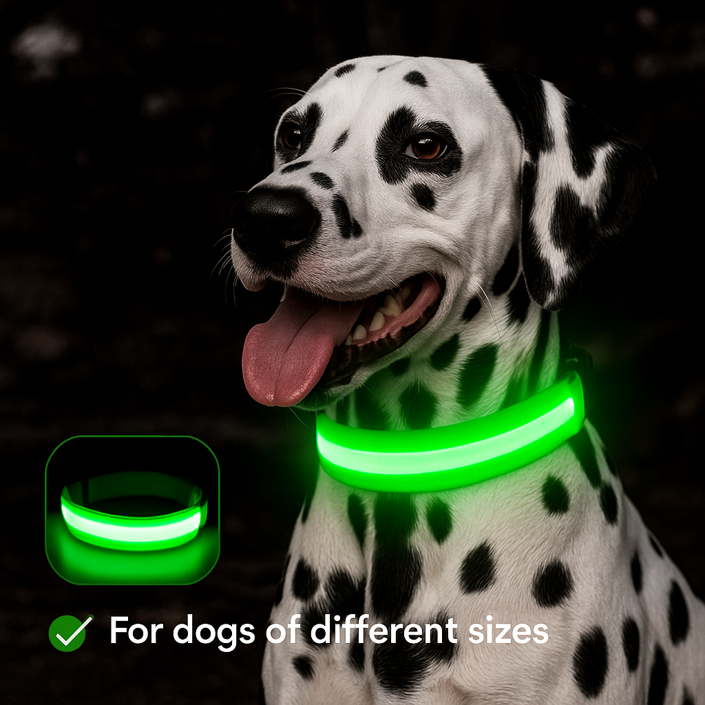 Glow Guard™ – LED Safety Collar for Dogs & Cats